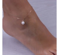 Kojos papuošalas "Golden Pearl Anklet" 