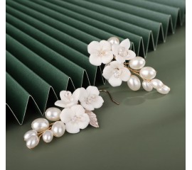 Auskarai "Resin flower earrings" 